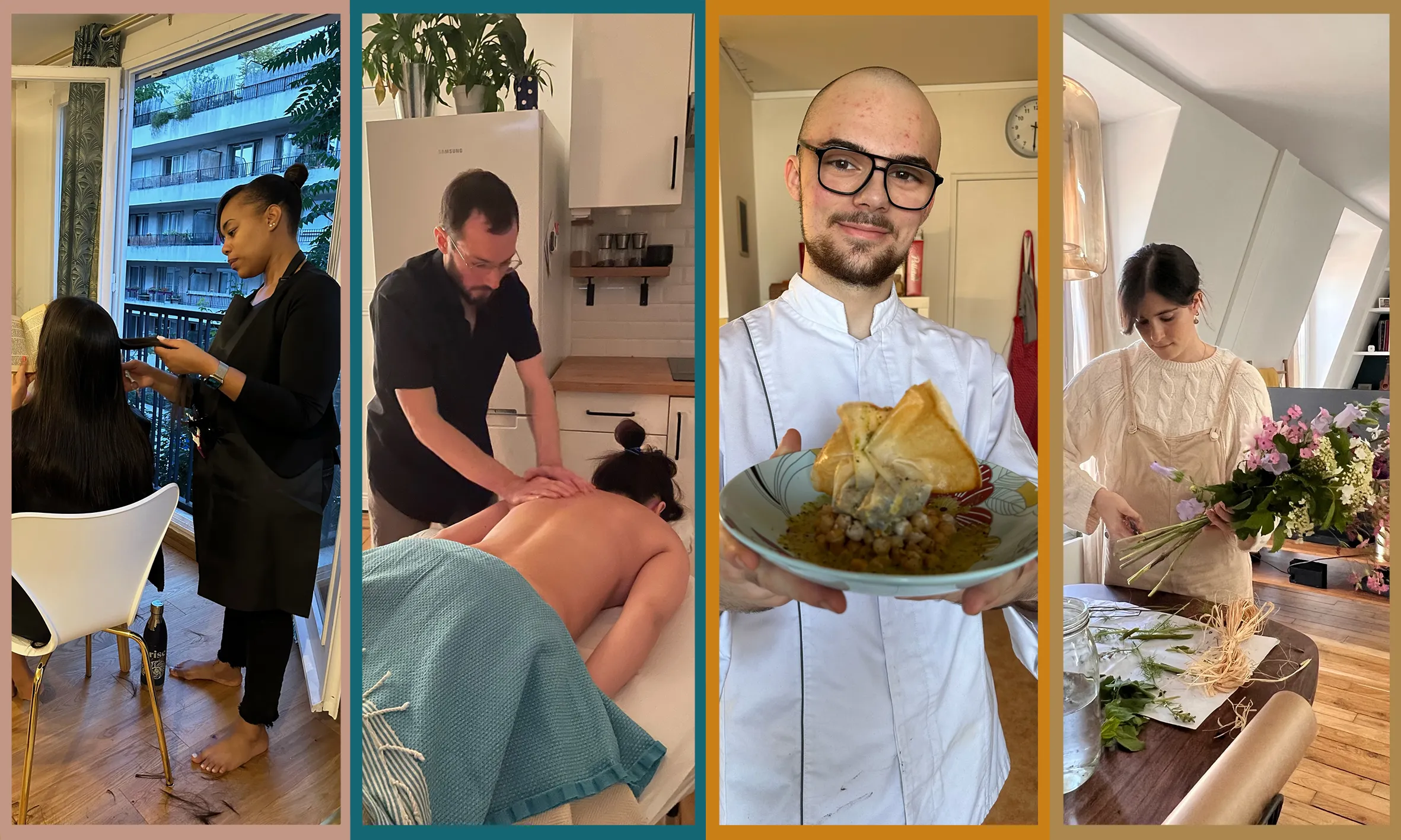 Bannière Youdy — apprenants proposant des prestations de beauté, bien-être et cuisine